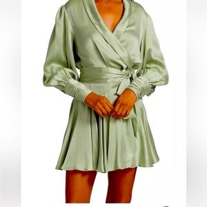Zimmermann Sage Green Mini Dress